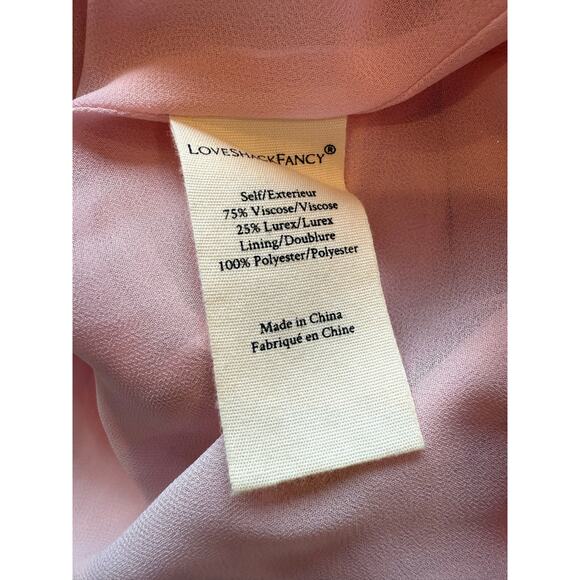 LoveShackFancy Clarkie Long Sleeve Pink Floral Print Mini Dress size Medium - Picture 14 of 16